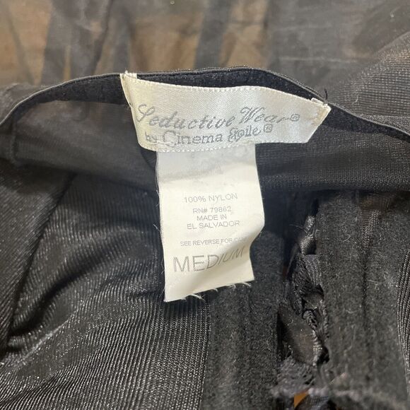 Seductive Wear by Cinema Etoile ,Black ,Tie Front Bustier Garter Corset M - Picture 7 of 7